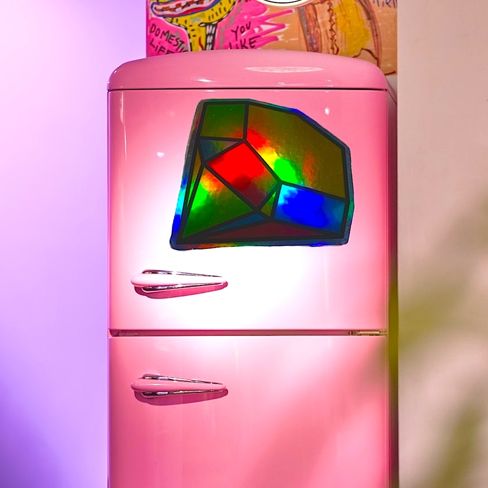 Gem Rainbow Metallic Jewel Prismatic reflective Art decor Magnet